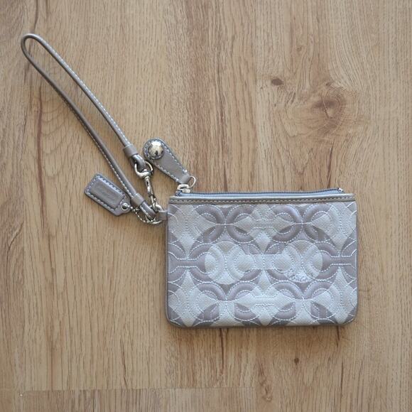 Coach Silver Wristlet Purse - Picture 2 of 5